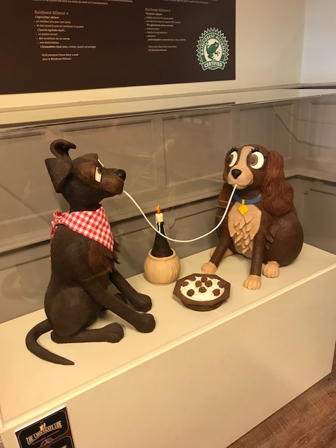 bruge choco story lady ad the tramp image made of chocolate