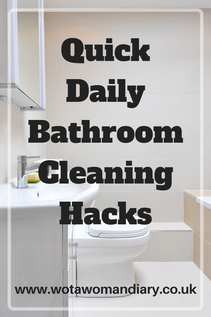 Quick Daily Bathroom Cleaning Hacks text image