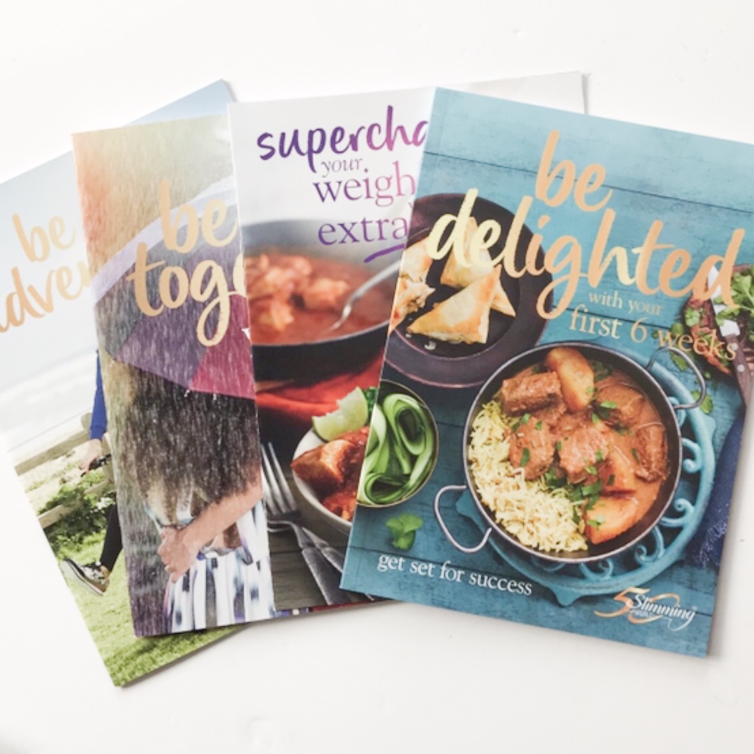 a collection of leaflets I was giving when joining slimming world