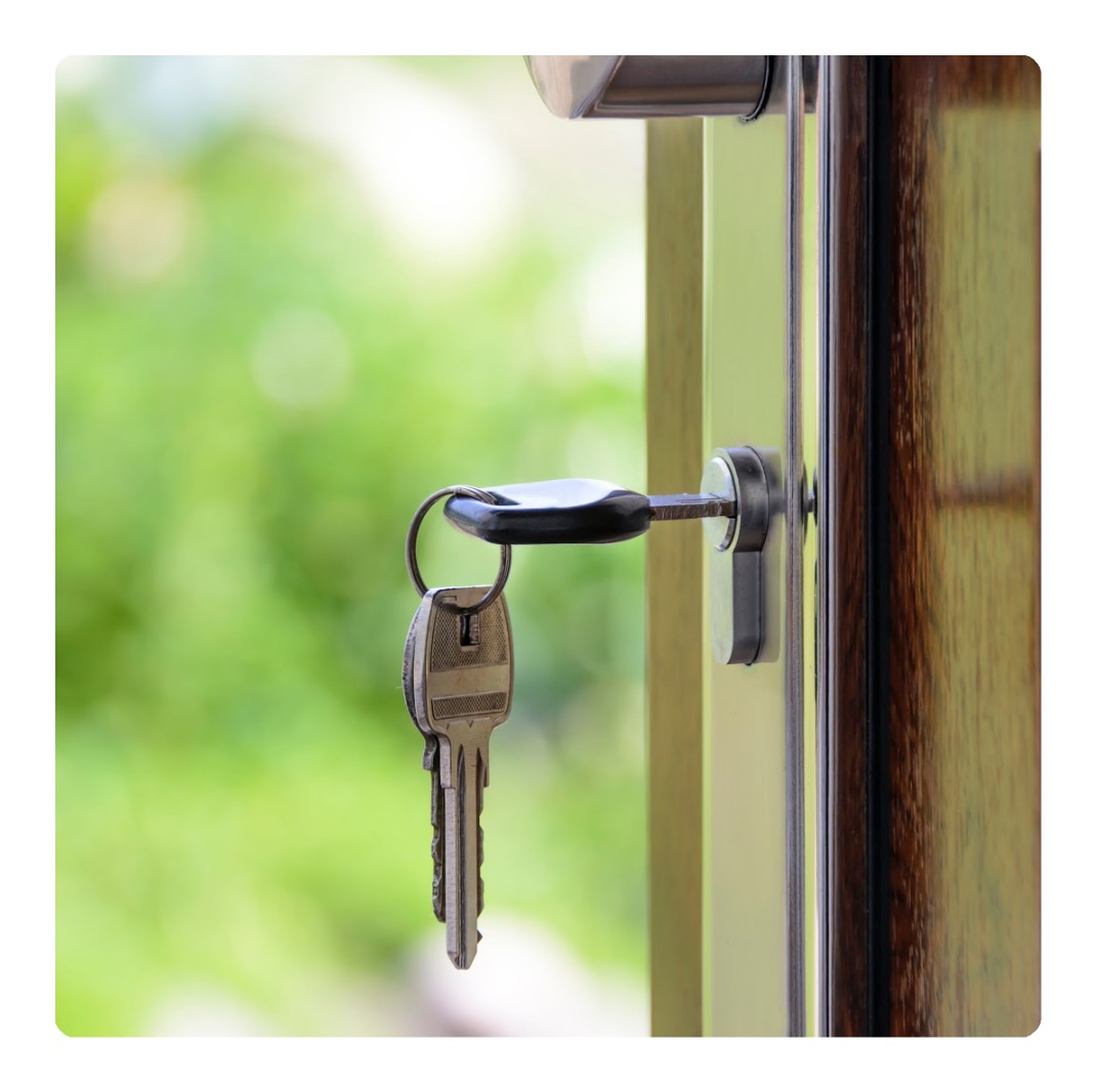 key in door