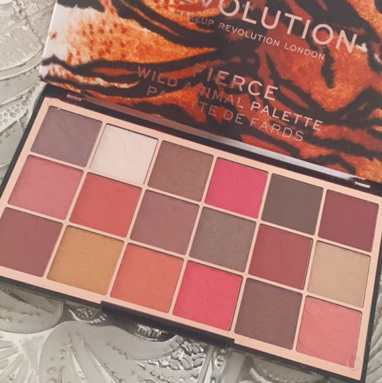 eyeshadow palette open showing the colous
